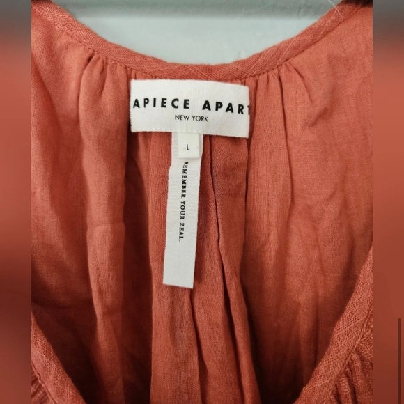 Apiece Apart Verder Mini Cotton Dress in Rosewood, size Large, EUC - Picture 7 of 9